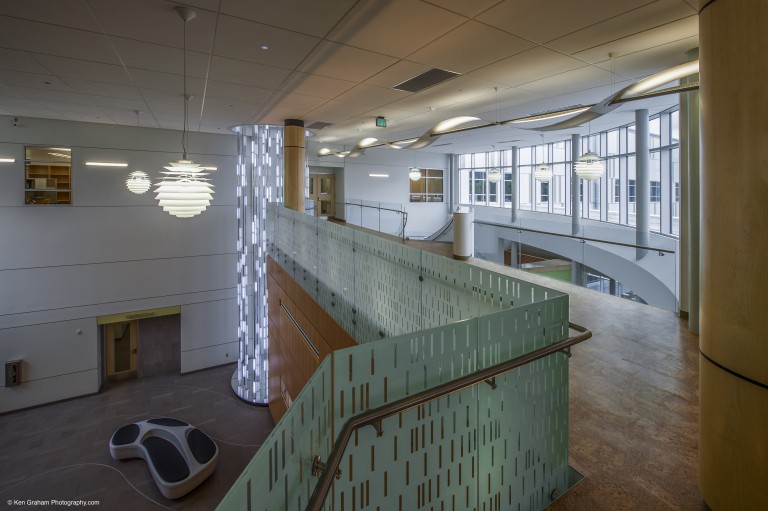 Decorative lighting in lobby