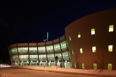 Wavy building with large walls