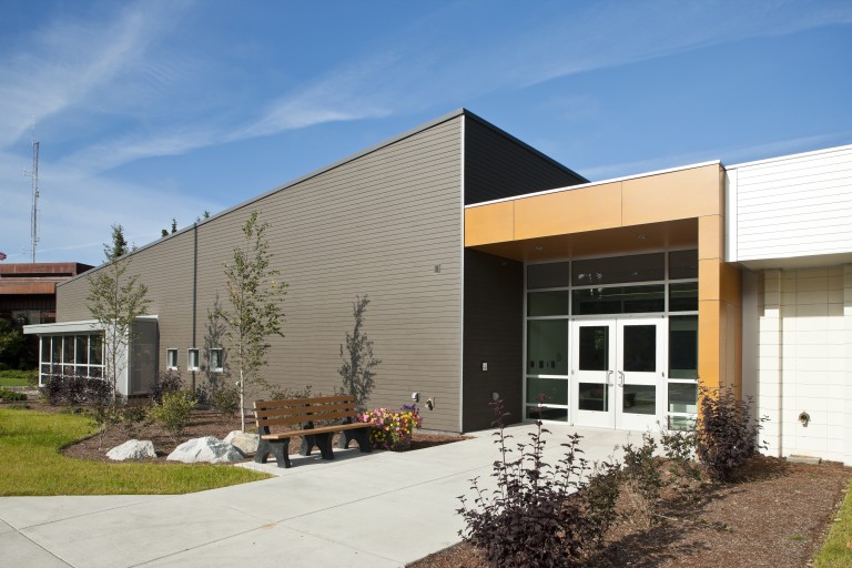 Entryway to library