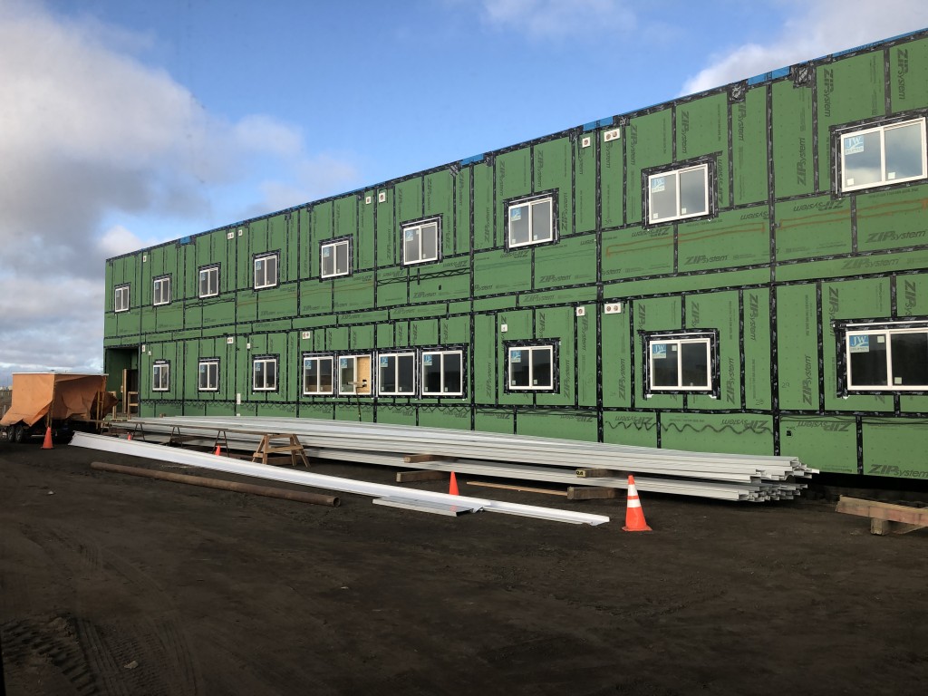 Two story building under construction